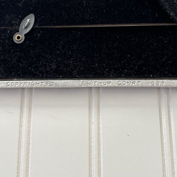 Vtg 1987 Arthur Court 8 X 10 3D Rabbit Photo Frame Silver Tone Easter Spring - Picture 4 of 5